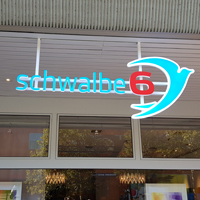 Kirchenfenster, Schwalbe 6, Digifant Werbetechnik, Leuchtlogo, Außenwerbung, Leuchttransparent Kirchenfenster, Schwalbe 6, Digifant Werbetechnik, Leuchtlogo, Außenwerbung, Leuchttransparent