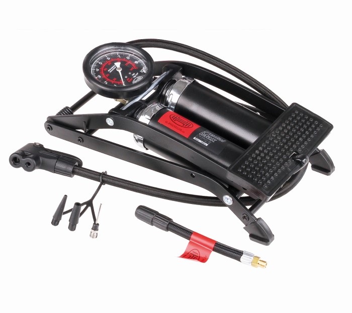 Heyner-Fußpumpe PedalMax Pro für Auto-,  Motorrad- und Fahrrad-Reifen