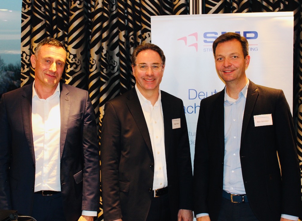 Von links nach rechts: Wolfgang Elsäßer (Deutsche Telekom) Peter Funke (SMP AG) Marc Schröder (RTL)