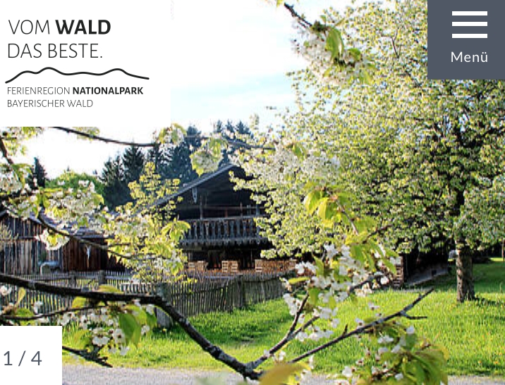 Der neue Webseite der Ferienregion Nationalpark Bayerischer Wald (Bildquelle: @ Ferienregion Nationa