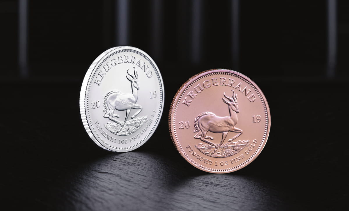 Krügerrand Münzen Gold und Silber (Bildquelle: @Rand Refinery) Krügerrand Münzen Gold und Silber (Bildquelle: @Rand Refinery)