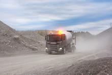 Der Scania G 360 Betonmischer. Bild: Scania Der Scania G 360 Betonmischer. Bild: Scania