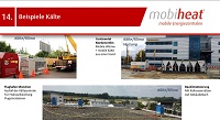 In die Präsentation baute Herr Müller zahlreiche Referenzprojekte von mobiheat ein.  