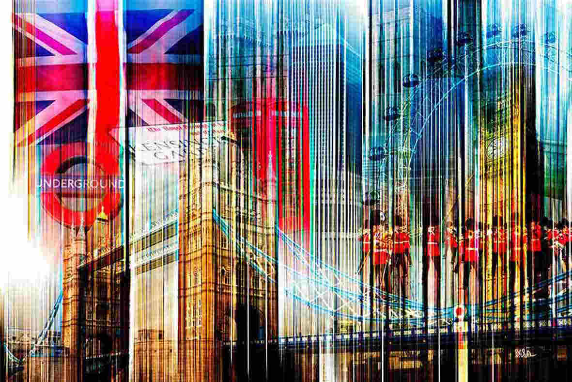 Moderne Fotocollage von London