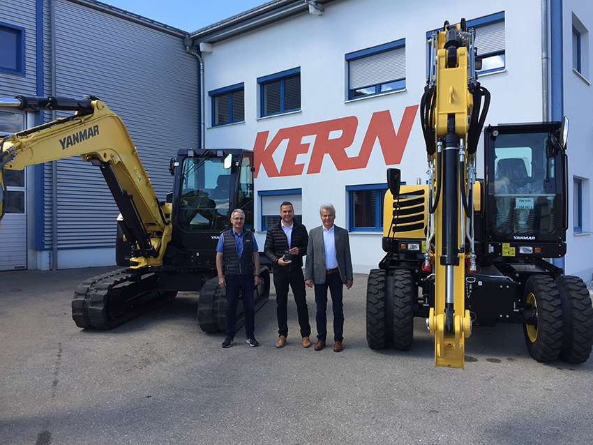 v.l.n.r. Bernhard Neumaier (Atlas Kern), Stefan Mittelmeier (Yanmar), Joseph Kern (Atlas Kern).