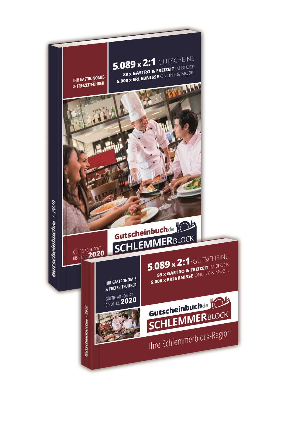 Gutscheinbuch.de Schlemmerblock - je nach Regionalausgabe im Taschenbuch- oder Pocketformat Gutscheinbuch.de Schlemmerblock - je nach Regionalausgabe im Taschenbuch- oder Pocketformat