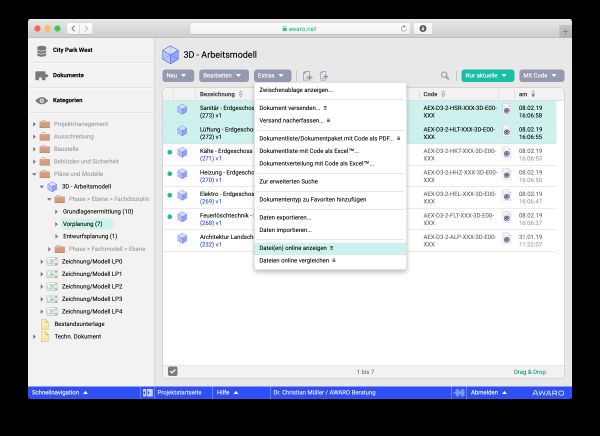 BIM Modelle filtern und kombiniert anzeigen