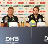 (Jocki_Foto, Erlangen, v.l.): Bundestrainer Christian Prokop und Debütant Nico Büdel freuen sich auf