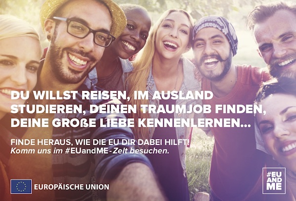 Print-Anzeige zur #EUandME-Aktion im Modular-Programmheft | © #EUandME