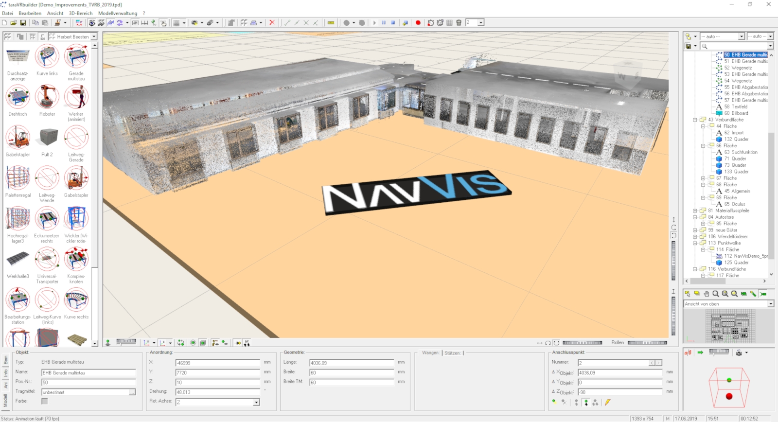 Schnell zur Digitalen Fabrik: Mit einer neuen Importfunktion für Punktewolken im taraVRbuilder 2019 