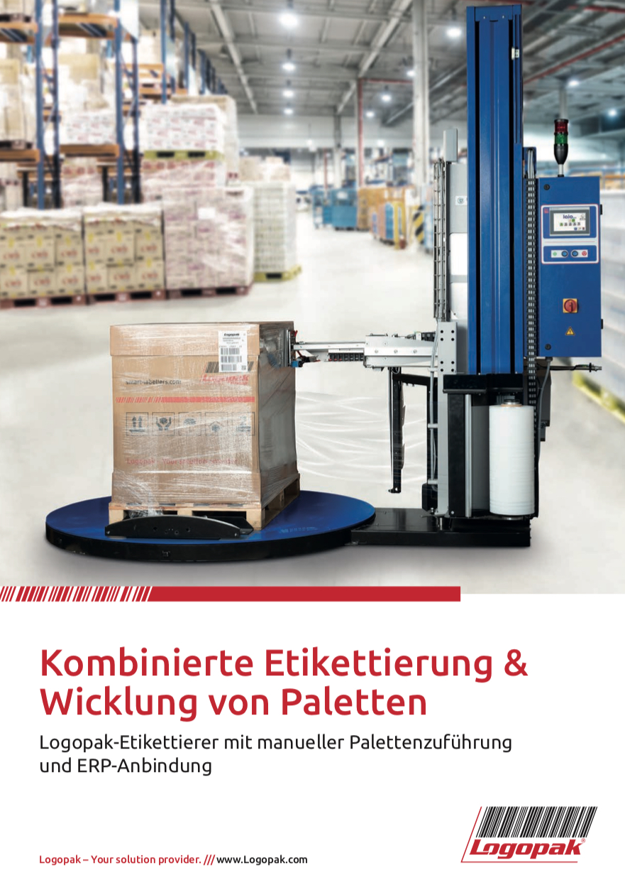 Industrielles Dreamteam: Neuer Logopak-Etikettierer mit manueller Palettenzuführung + ERP-Anbindung