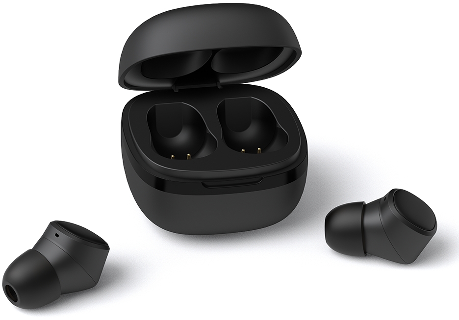 TWS (True Wireless Stereo) Kopfhörer mit Ladeschale von i-accessories