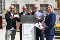 Grundsteinlegung kupa: F. Albrecht, Ch. Schulz, R. Rauert, J. Schorn (v.l.n.r.) (c) Bauwerk Capital