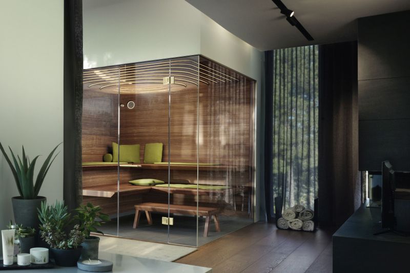 Meisterliches Handwerk, gefühlvolles Design, flexible Grundrisse: Die Sauna AURORA von KLAFS 