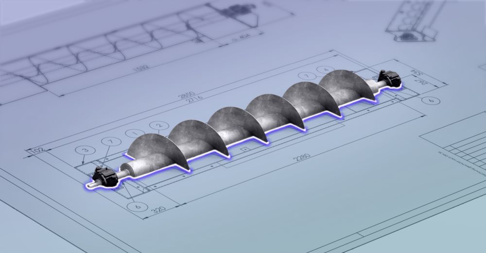 Schneckenförderer Planung - Maschinenbau Hahn GmbH& Co. KG, Papenburg