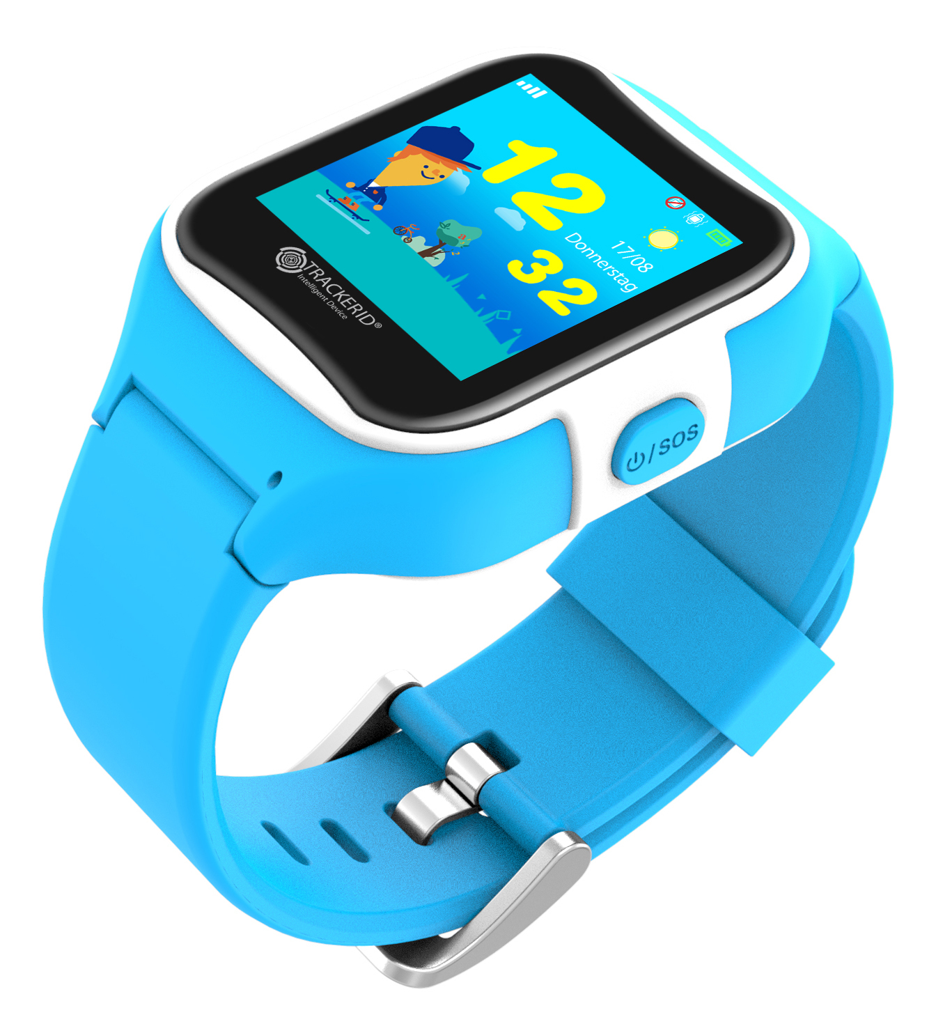 TrackerID Kinder-Smartwatch PW-130.kids mit GPS-/GSM-/WiFi-Tracking www.pearl.de