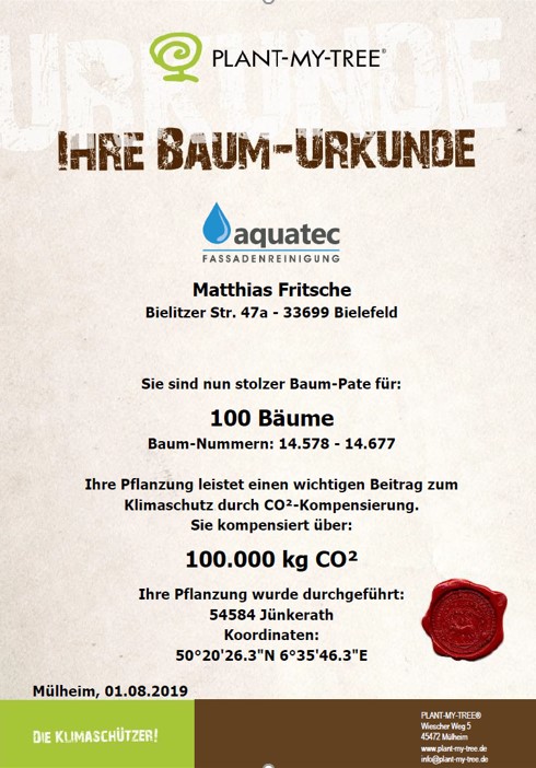 Baumurkunde Baumurkunde