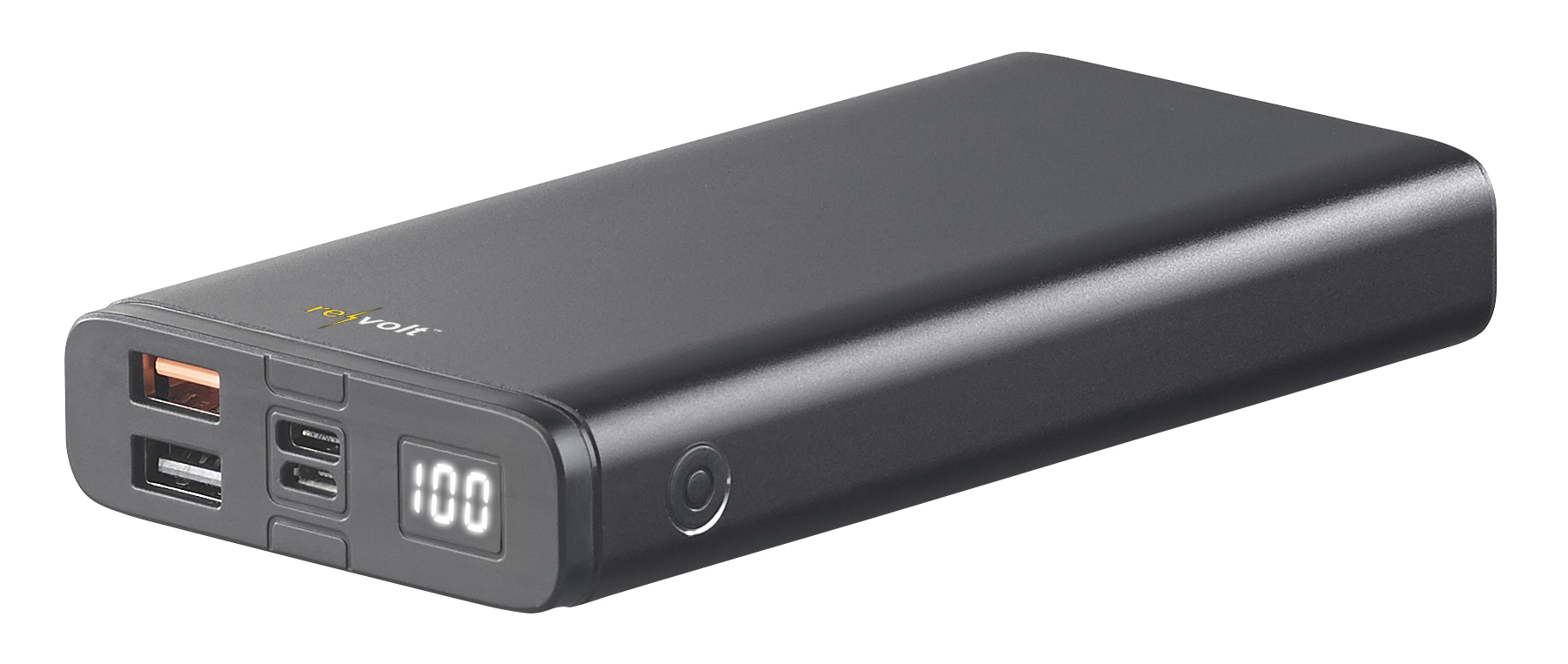 revolt Powerbank PB-520.pd mit Quick Charge 3.0 und USB Typ C PD, 20.000 mAh, www.pearl.de revolt Powerbank PB-520.pd mit Quick Charge 3.0 und USB Typ C PD, 20.000 mAh, www.pearl.de