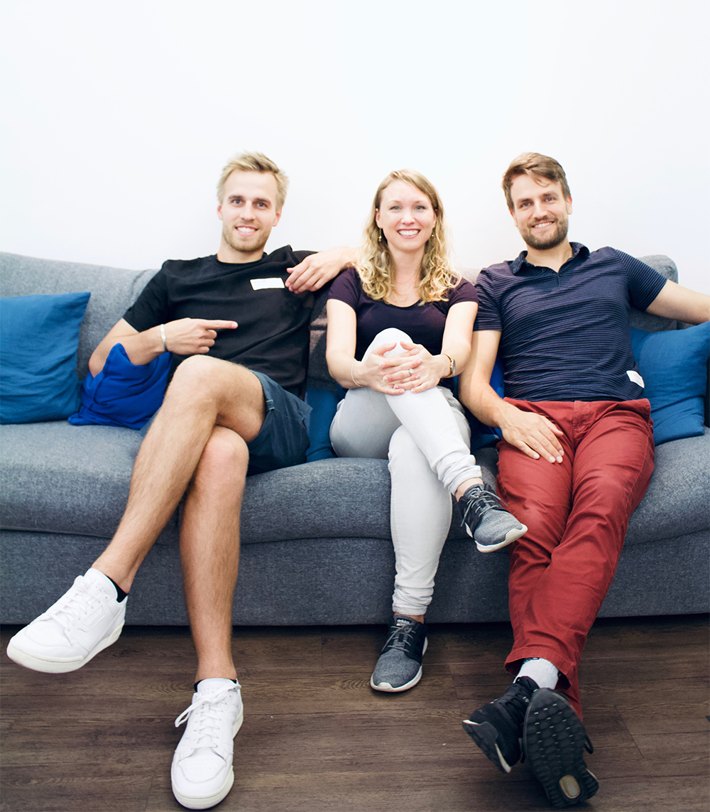 Tanzguru Gründerteam (links: Luis Engels, mittig: Isa Schlünder, rechts: AndréPlöger) (Bildquelle: F Tanzguru Gründerteam (links: Luis Engels, mittig: Isa Schlünder, rechts: AndréPlöger) (Bildquelle: F