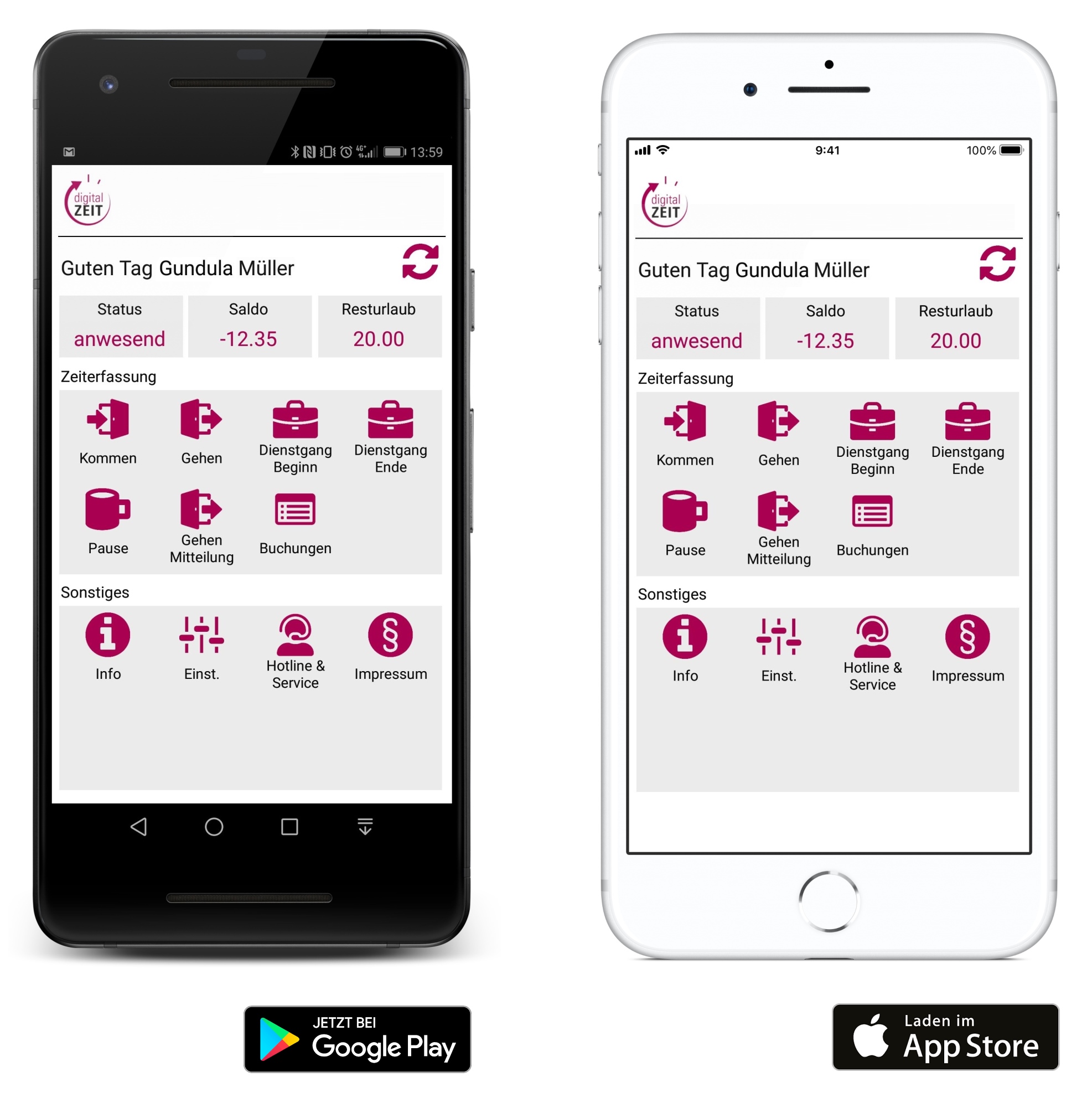 Dank AVERO-App ist auch für Mitarbeiter ohne Büroarbeitsplatz eine komplette Zeiterfassung möglich.