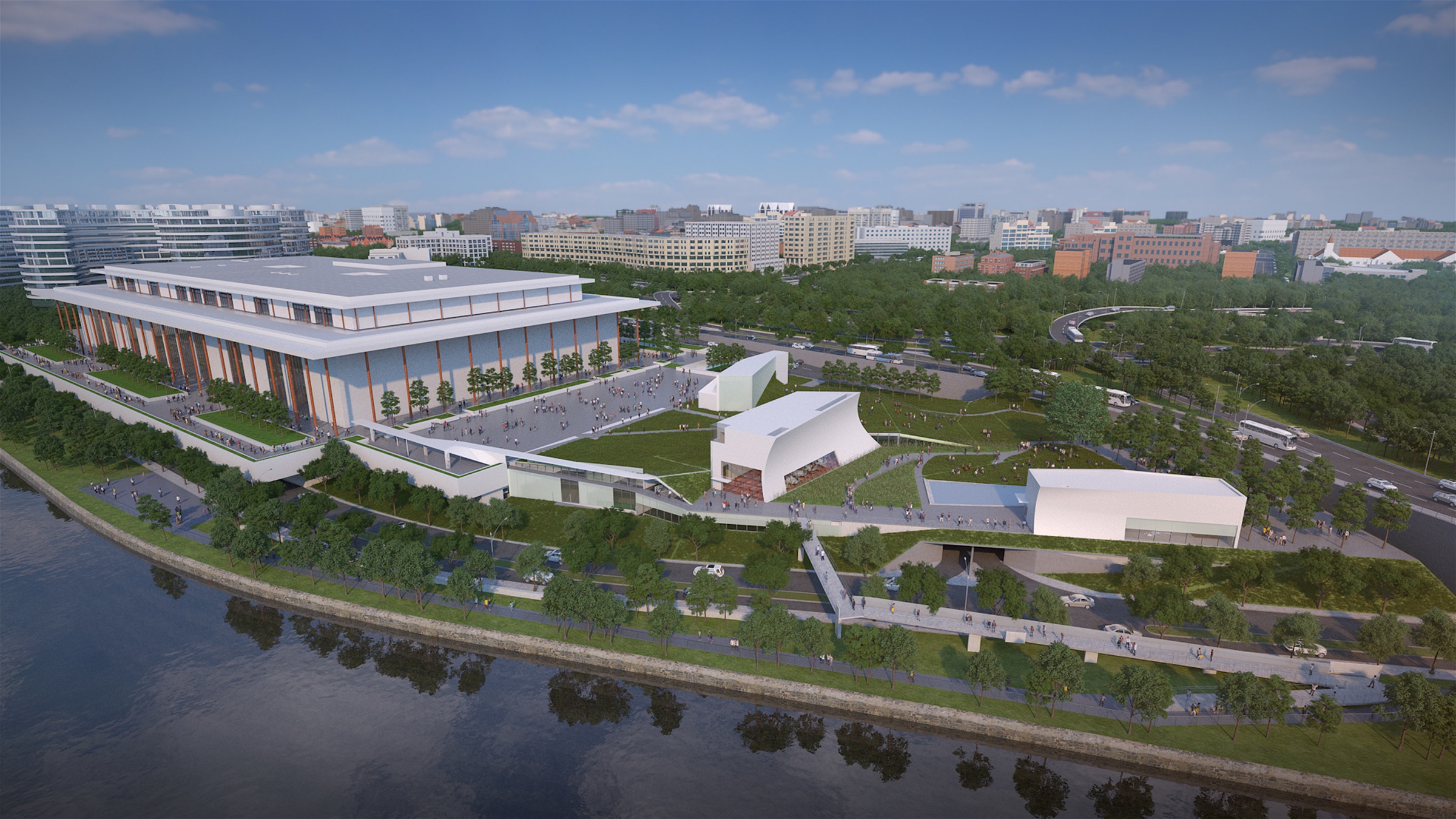 Mit The REACH wird die Außenfläche des Kennedy Center in Washington, DC nahezu verdoppelt (Bildquell