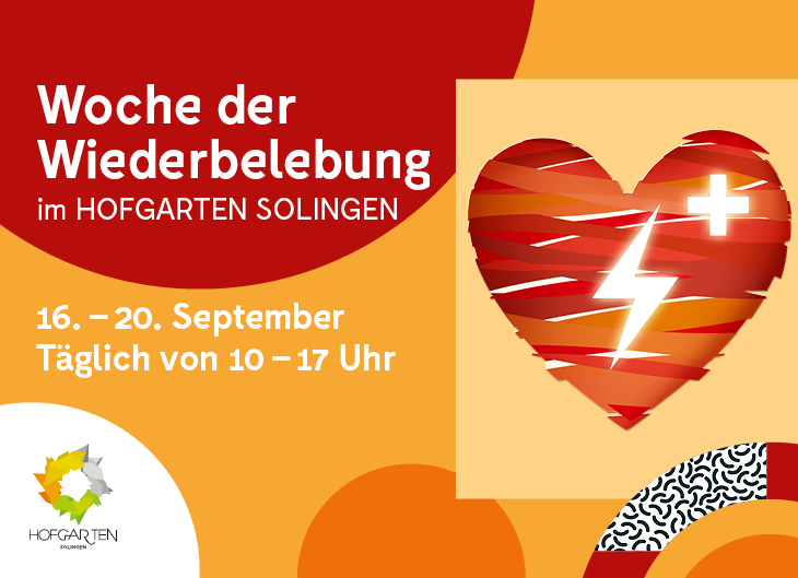 HOFGARTEN SOLINGEN unterstützt Woche der Wiederbelebung (Bildquelle: HOFGARTEN SOLINGEN) HOFGARTEN SOLINGEN unterstützt Woche der Wiederbelebung (Bildquelle: HOFGARTEN SOLINGEN)