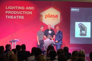 PLASA Award for Innovation 2019 für den Artiste Monet (Foto: © ELATION) 
