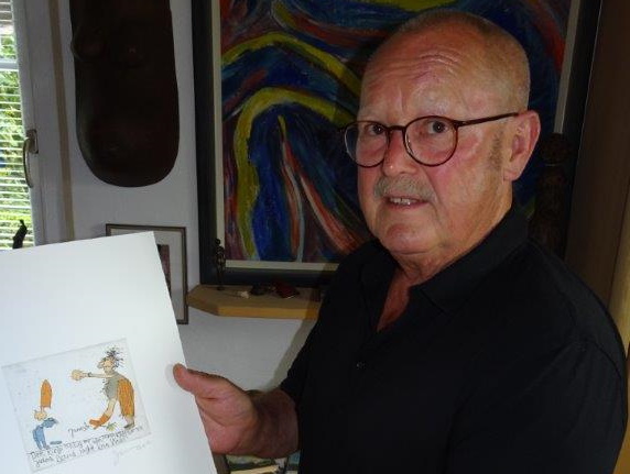Nur 100 Exemplare der Farbradierung"David" gibt es bei Toni Pongartz zu kaufen.