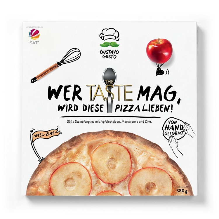 Die neue Apfel-Zimt-Tiefkühlpizza von Gustavo Gusto