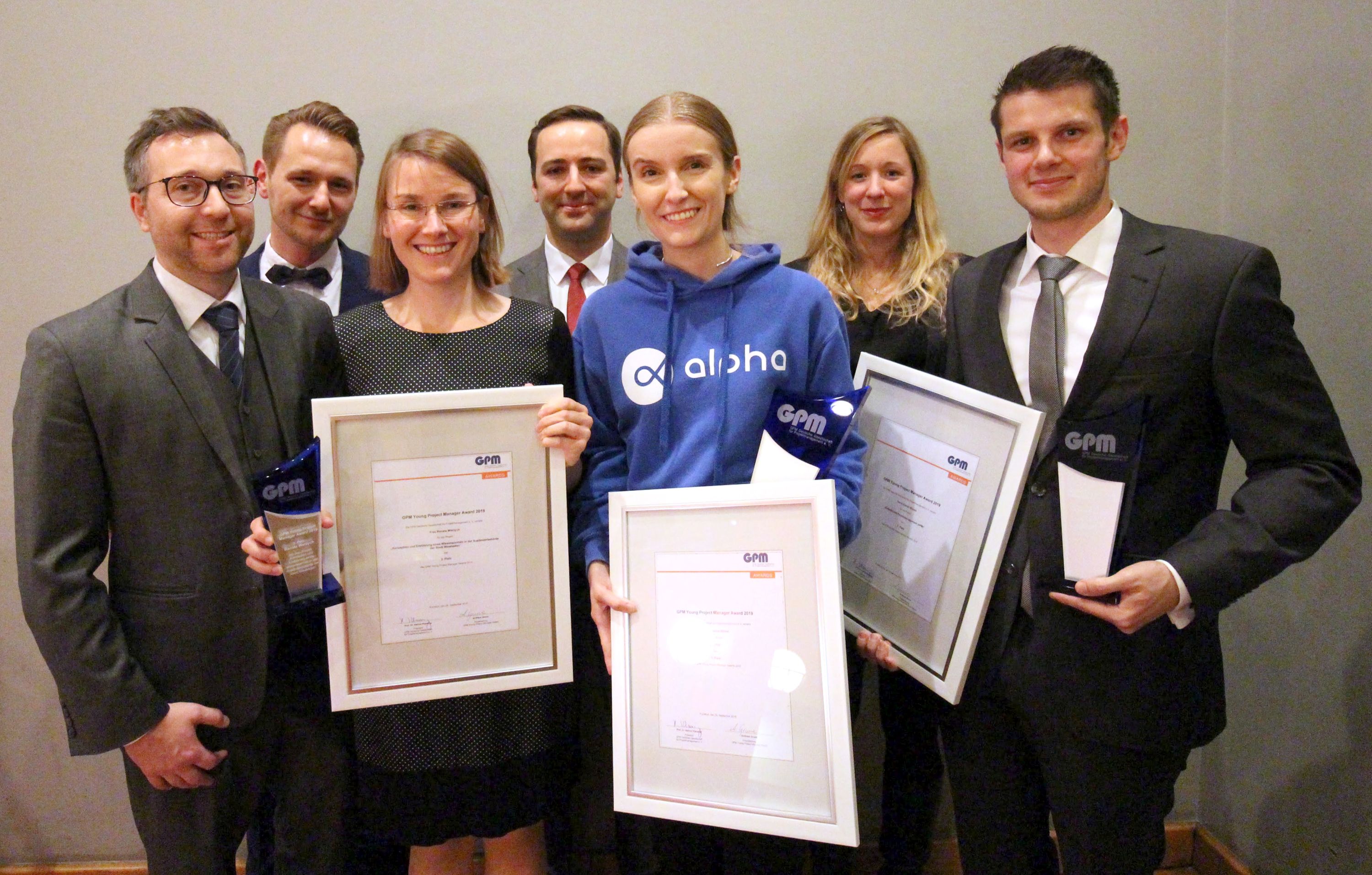 Preisträger und Jury des GPM Young Project Manager Award 2019 (Bildquelle: Foto: Maja Rost) Preisträger und Jury des GPM Young Project Manager Award 2019 (Bildquelle: Foto: Maja Rost)