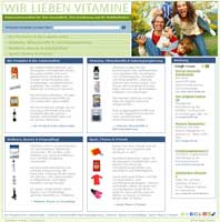 Neue Preissuchmaschine mit Produkten zu Gesundheit, Ernährung, Wellness und Fitness
