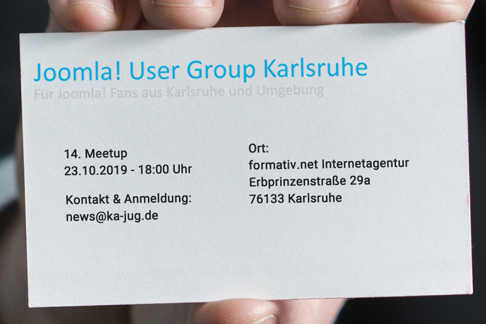 Joomla User Group Karlsruhe trifft sich bei der formativ.net Internetagentur Joomla User Group Karlsruhe trifft sich bei der formativ.net Internetagentur