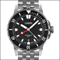 LIMES GMT Taucheruhr mit 2. Zeitzone
