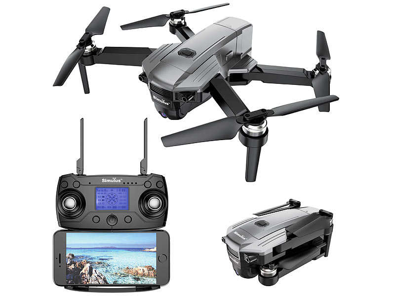 Simulus Faltbarer GPS-Quadrocopter GH-250.fpv mit Brushless-Motor, 4K-Cam, WLAN, www.pearl.de