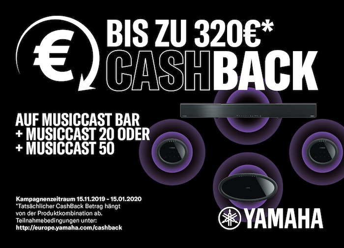 Yamaha MusicCast Surround Bundles zu besonders günstigen Cashback-Konditionen Yamaha MusicCast Surround Bundles zu besonders günstigen Cashback-Konditionen