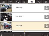 Die App-Ansicht der Schadensdokumentation Die App-Ansicht der Schadensdokumentation