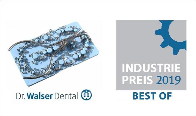 Logo Industriepreis Best of 2019 mit Walser Zahn-Matrizensystem Logo Industriepreis Best of 2019 mit Walser Zahn-Matrizensystem