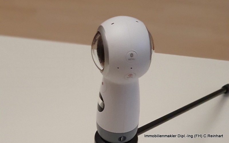 360 Grad Kamera, Bilderstellung mit zwei gegenüberliegenden 180 Grad Linsen