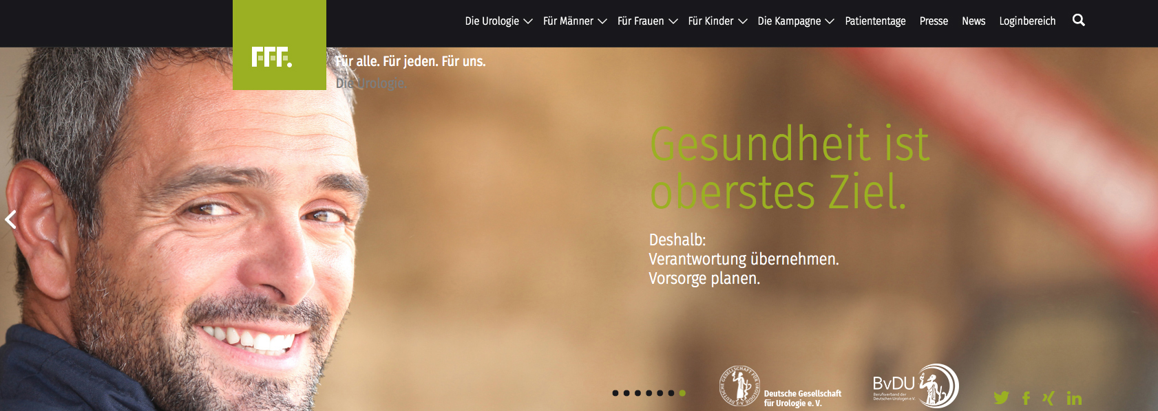 Urologie-fuer-alle.de - Für alle. Für jeden. Für uns. Die Urologie. (Bildquelle: OpenMinded Webkonze Urologie-fuer-alle.de - Für alle. Für jeden. Für uns. Die Urologie. (Bildquelle: OpenMinded Webkonze