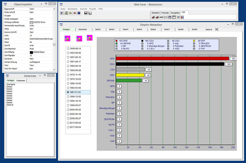 Screenshot Webeditor Web Fever