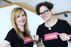 Jana Busse und Julia Schirmer vom DVE Jana Busse und Julia Schirmer vom DVE