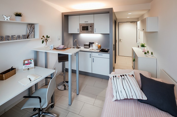 Ein Standard-Studio im Alvarium – Uninest Frankfurt Bockenheim