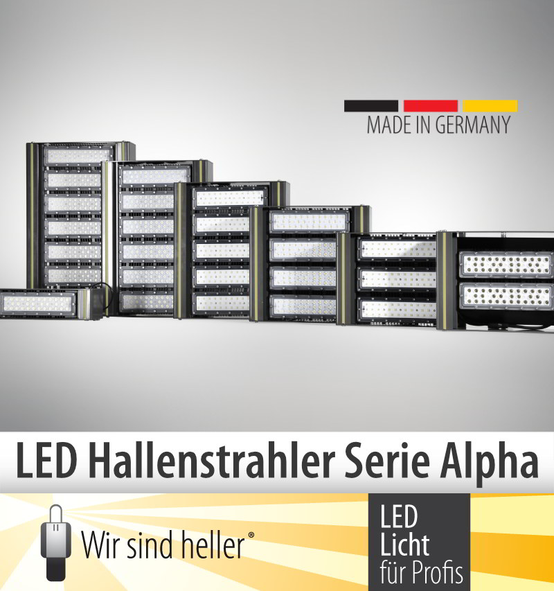Innovation pur: der neue LED Hallenstrahler Alpha Innovation pur: der neue LED Hallenstrahler Alpha
