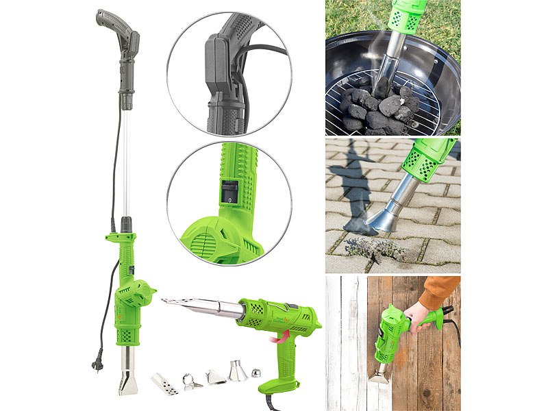 Royal Gardineer Elektro 6in1-Unkrautvernichter& Grillanzünder, 80+650°C, 2.000 Watt, www.pearl.d