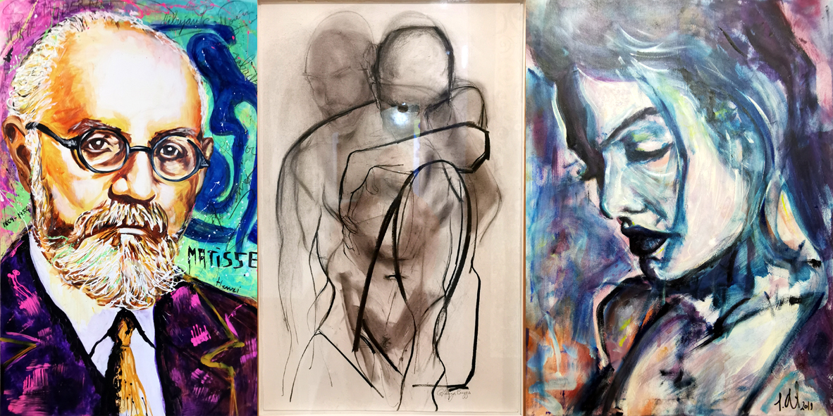 Kunstwerke der Künstler Monica Jimeno, Glenys Buzza, Simon Abt
