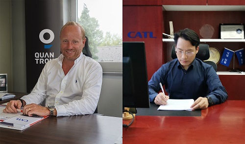 Andreas Haller, Vorstand der Quantron AG und Akin LI, Director CATL Andreas Haller, Vorstand der Quantron AG und Akin LI, Director CATL