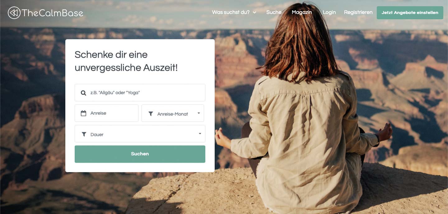 Wir schenken dir eine unvergessliche Auszeit mit TheCalmBase Wir schenken dir eine unvergessliche Auszeit mit TheCalmBase