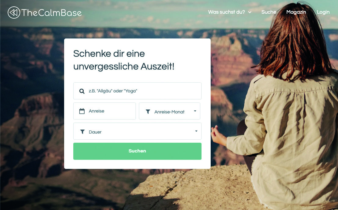 Schenke dir eine unvergessliche Auszeit mit TheCalmBase Schenke dir eine unvergessliche Auszeit mit TheCalmBase