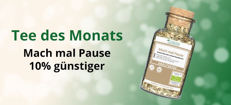 Tee im Glas - im Mai 10 % günstiger