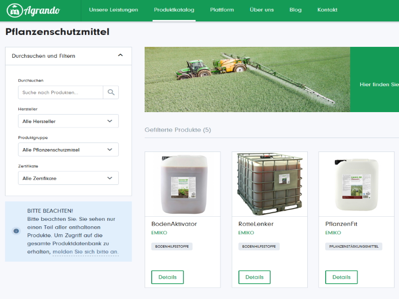 Einige Produkte von EMIKO auf Agrando Einige Produkte von EMIKO auf Agrando